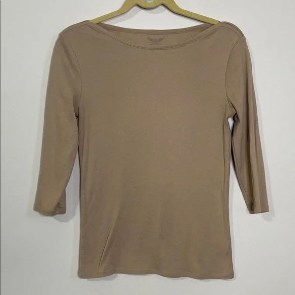 Faded Glory Women's Mid Sleeve Tan Top - Picture 1 of 4